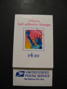 US #BK259 32c Statue of Liberty - Complete Booklet - P#V1111