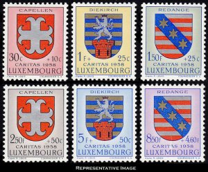 Luxembourg Scott B204-B209 Mint never hinged.