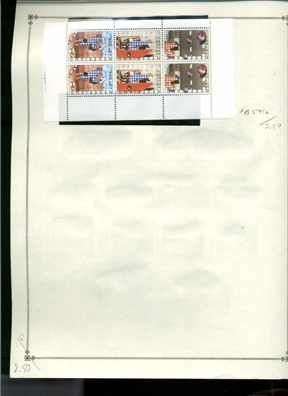 Collection, NETHERLANDS Part D Scott Album Pages, 1947/1992, Cat $138 Mint &Used