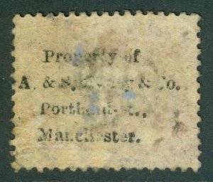 SG PP139. 1864 A&S Henry & Co Manchester. Unofficial underprint type 37 in...