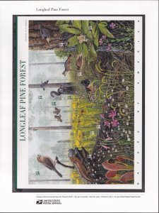 Scott #CP649 (3611) Longleaf Pine Forest Commemorative Panel Stamp Sheet