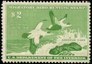RW24 Federal Duck Stamp Fine Unsigned no Gum or Faults-Example -OFFER?