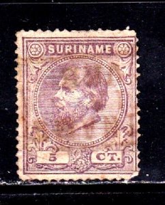 Surinam stamp #5b, used,  CV $18.00
