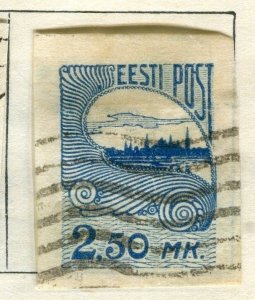 ESTONIA;  1920 early Imperf issue fine used 2.50M. value