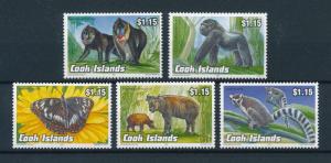 [97037] Cook Islands 1993 Wild Life Monkeys Gorilla Lemur Butterfly  MNH