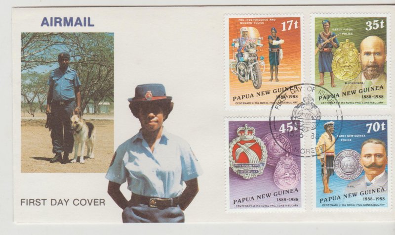 PAPUA NEW GUINEA First Day Cover Constabulary. 1988