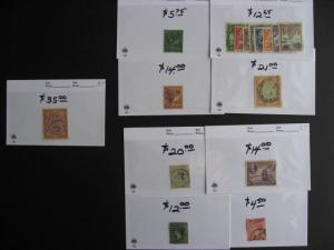 ANTIGUA nice all different old (mixed cond) from old hoard on sales cards!