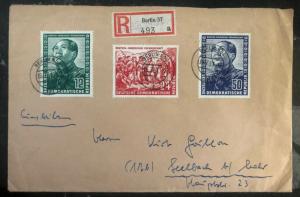 1951 Berlin East Germany DDR Cover Mao Tse Tung Set # 82-84 To Seelbach