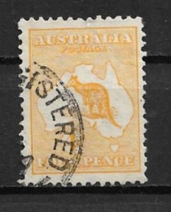 1913 Australia Sc6 4p Kangaroo used