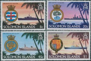 Solomon Islands 1981 SG430-433 Ships and Crests set MNH