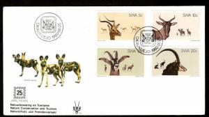 South West Africa 1980 Impala Deer Antelope Animal Wildlife Sc 443-6 FDC # 16208