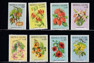 Sierra Leone, 773-780, Indigenous Flowers,, Mint Hinged. 1/3 Cat.