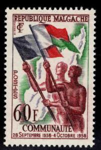 Madagascar Malagasy Scott 305 MH*1959 flag stamp