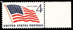 US 1132 MNH VF 4 Cent 49 Star Flag July 4th 1959