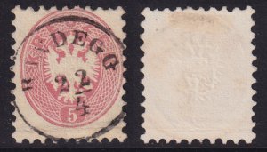Austria - 1863 - Scott #24 - used - RANDEGG pmk