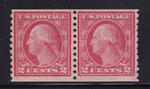 454 Pair VF-XF original gum never hinged with nice color cv $ 360 ! see pic !