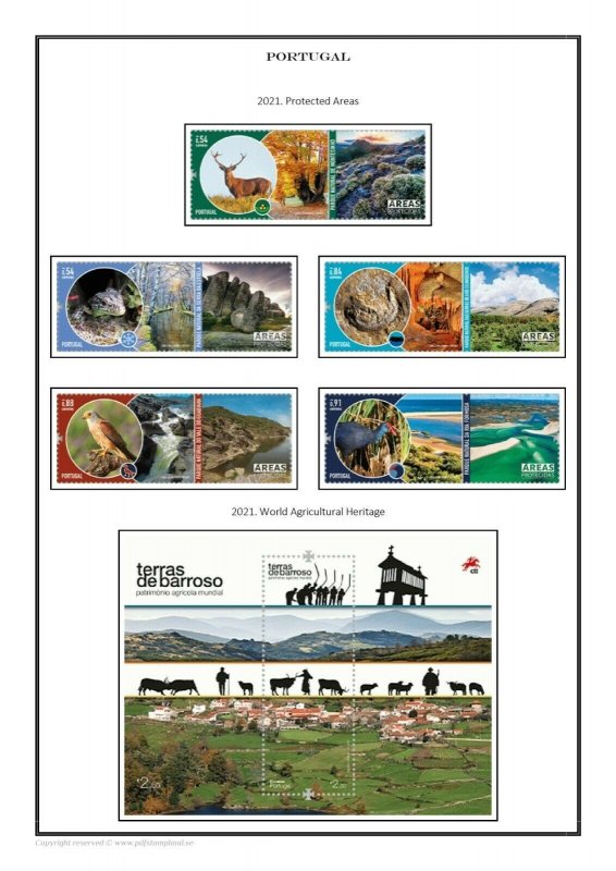 PORTUGAL 1853 - 2021  PDF PDF(DIGITAL) STAMP ALBUM PAGES