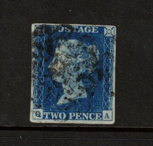 Great Britain #2 Very Fine Used 