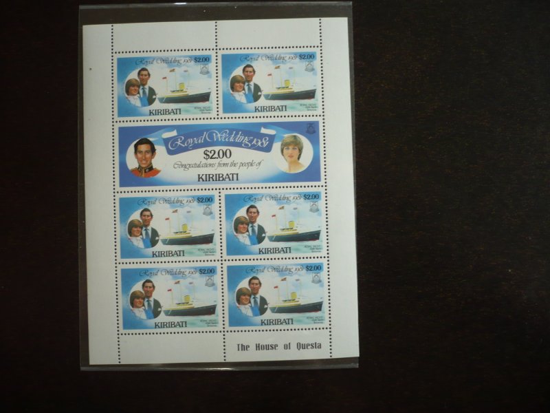 Stamps - Kiribati - Scott# 377-378 - Mint Never Hinged Souvenir Sheet