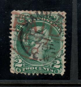 Canada #24 Used With Ideal Paid Cancel In Orange Red