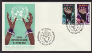 UN Geneva Namibia 1975 Geneva U/A FDC BIN