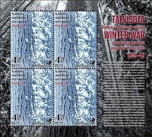 BEEPOST FINLAND - 2024 - Winter War 1939-40 - Perf 4v Sheet-M N H -Private Issue