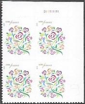 US MNH Plate Block  #4764 Wedding Bouquet
