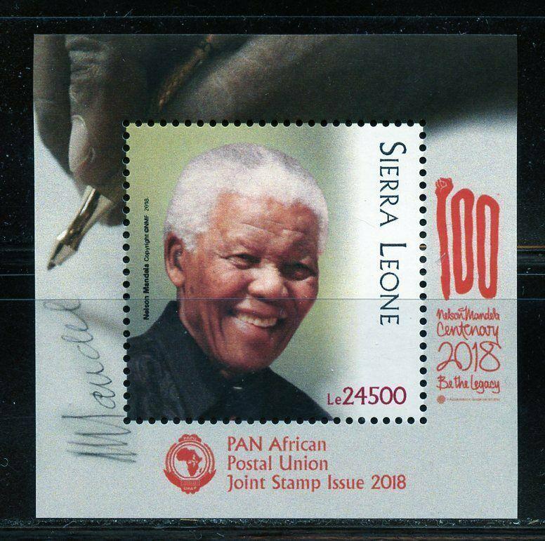 SIERRA LEONE 2018 NELSON MANDELA  SOUVENIR SHEET FIRST DAY COVER 