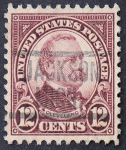U.S. Used Stamp Scott #693 12c Cleveland, Superb. Boxed Cancel. A Gem!
