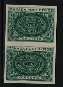 Canada #E1P Extra Fine Proof Pair India On Card