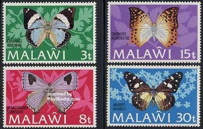 Malawi 1973, Butterflies 4v, MNH