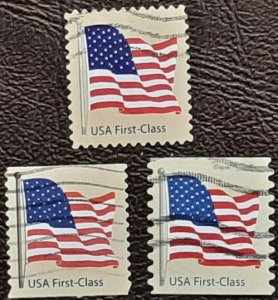 US Scott # 4130,4133-4134; 3 used (41c) flags from 2007; VF centering; off pp