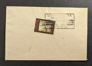 1951Mount Rd PO to Vuyyur India Book Post Cover