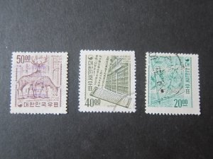 Korea 1967 Sc 582-4 set FU