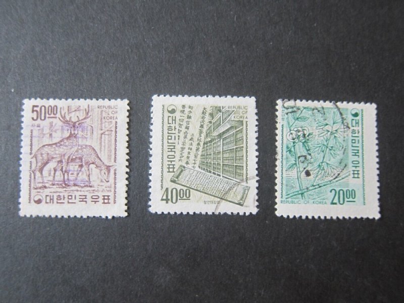 Korea 1967 Sc 582-4 set FU