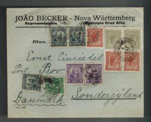 1920 Cruz Alta Brazil  cover to Denmark