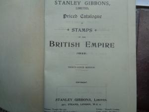 1933 Stanley Gibbons vintage Stamp Catalogue