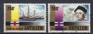 Netherlands Antilles 673-74 Used 1992 Christopher Columbus (ak2886)