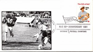 MJC 60th ANNIVERSARY PIRATES NATIONAL FOOTBALL CHAMPIONS STANPEX '81 CACHET - A