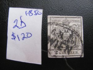AUSTRIA 1850 USED SC 2b XF $120 (177)
