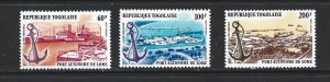 TOGO - 1978 AIR POST - PORT OF LOME - SCOTT C340 TO C342 - MNH