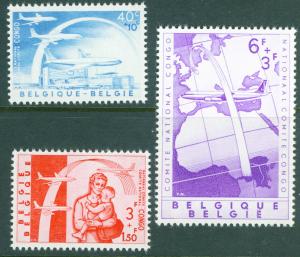 Belgium Scott B669-671  MH* 1960 semi postal Congo set