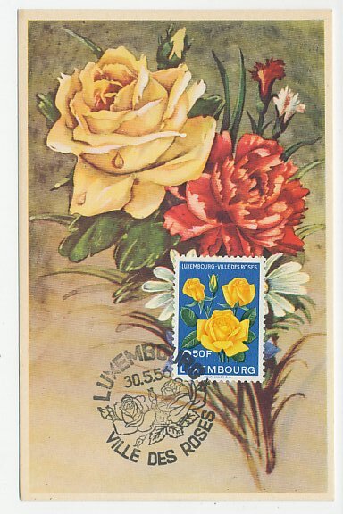 Maximum card Luxembourg 1956 Flower - Rose 