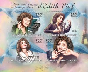 CENTRAFRICAINE 2013 SHEET EDITH PIAF SINGERS MUSIC