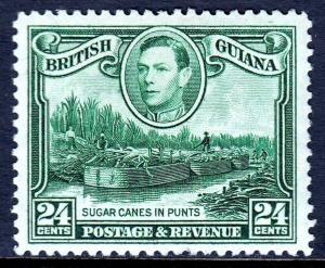 BRITISH GUIANA — SCOTT 234a (SG 312) —1938 KGVI 24¢ WMK UPRIGHT— MH — SCV $27.50