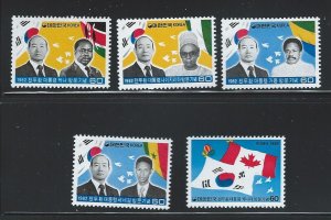 Korea MNH multiple item sc 1304-1308