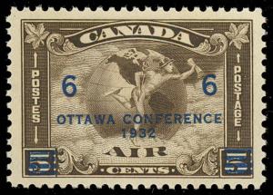 Canada C4 XF NH Airmail Stamp Unitrade $120.00 - Stuart Katz