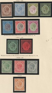 EDSROOM-8499 British Honduras  #92-104 Complete 1921-33 LH George V CV $416
