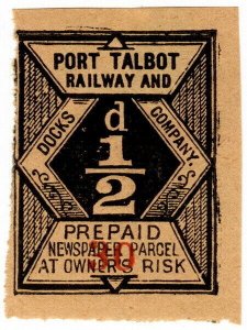 (I.B) Port Talbot Railway & Docks : Prepaid Newspaper Parcel ½d