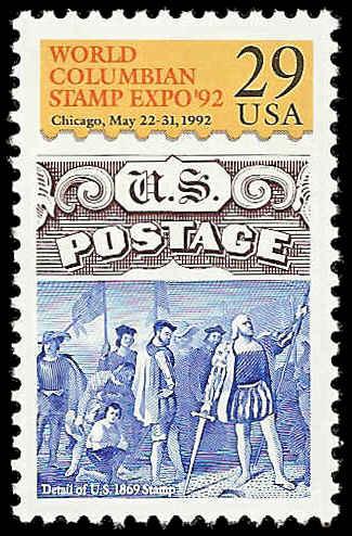 # 2616 MINT NEVER HINGED COLUMBIAN STAMP EXPO     VF+